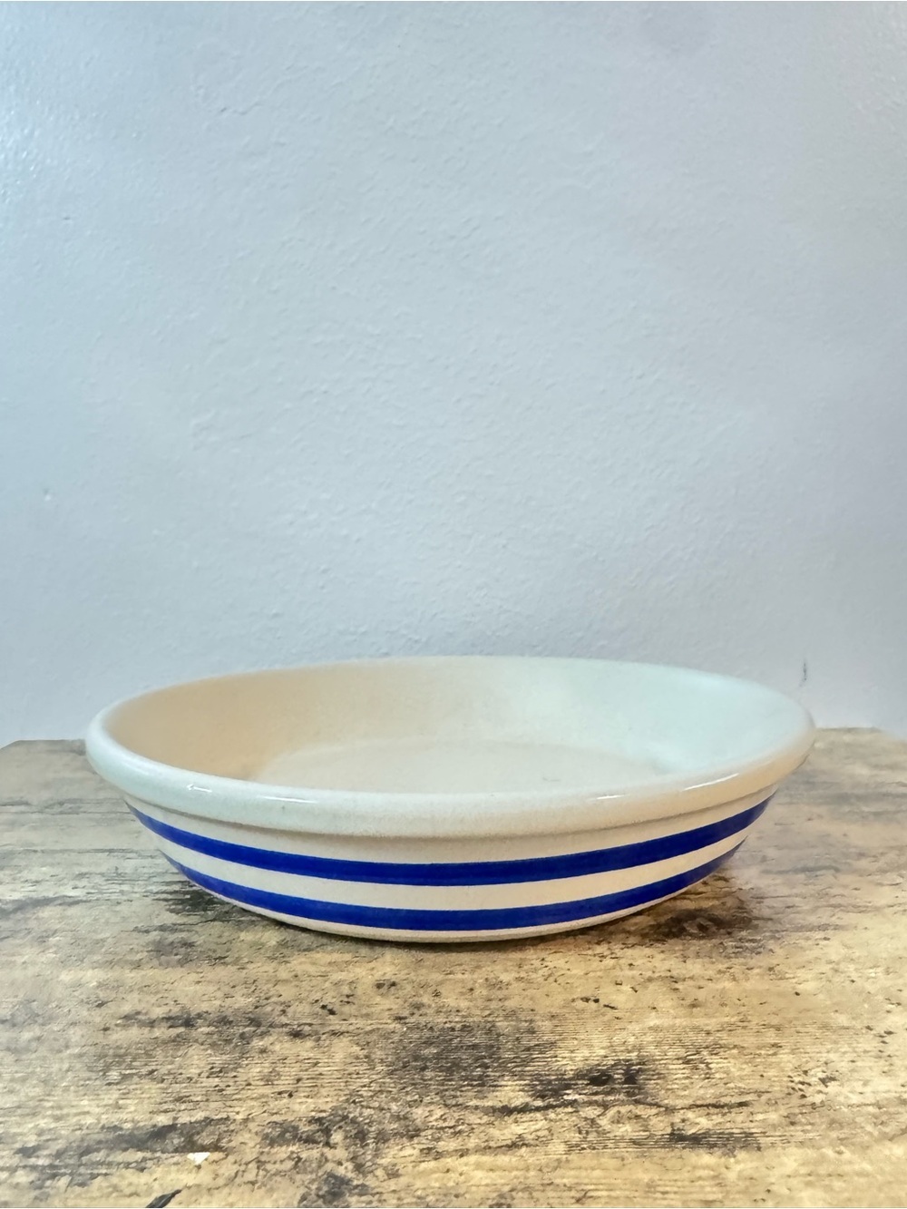 Robinson Ransbottom Pottery Blue Stripe Pie Plate | RRP Roseville Ohio USA - Picture 9 of 9